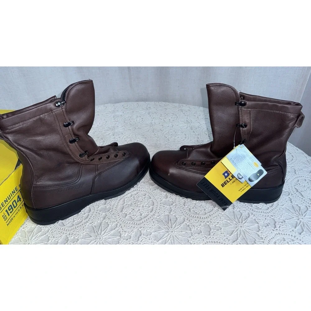 NIB Belleville 330 ST Work Boots Men's 12 Brown Leather Steel Toe‎ USA 330ST